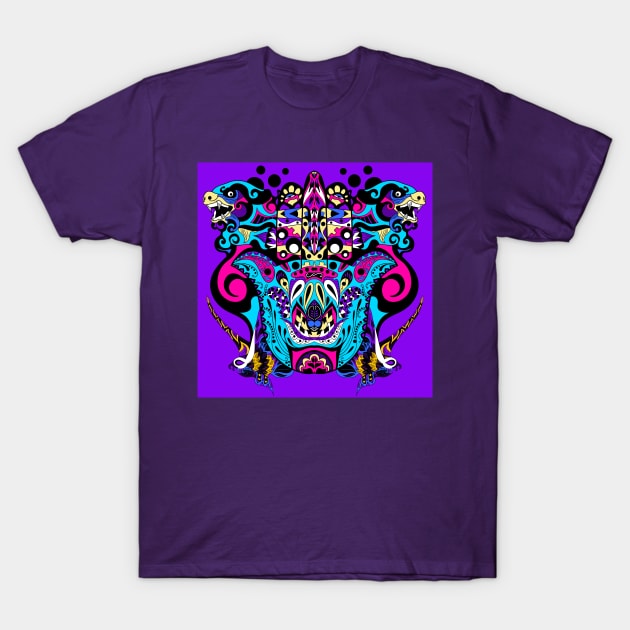 the beast in myth ecopop mandala pattern T-Shirt by jorge_lebeau